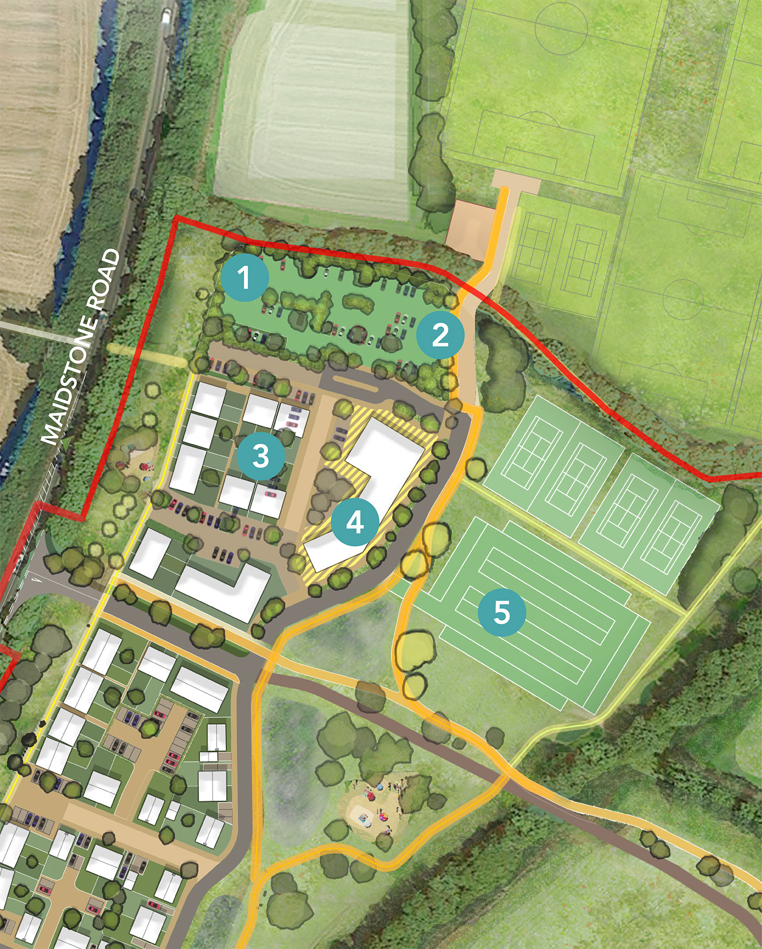 Illustrative layout for Health and Wellbeing parcel